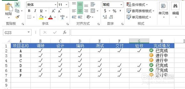 怎样在Excel2013中利用图标集来标记状态