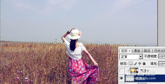 PSCS4给人物调出绚丽的紫色霞光效果