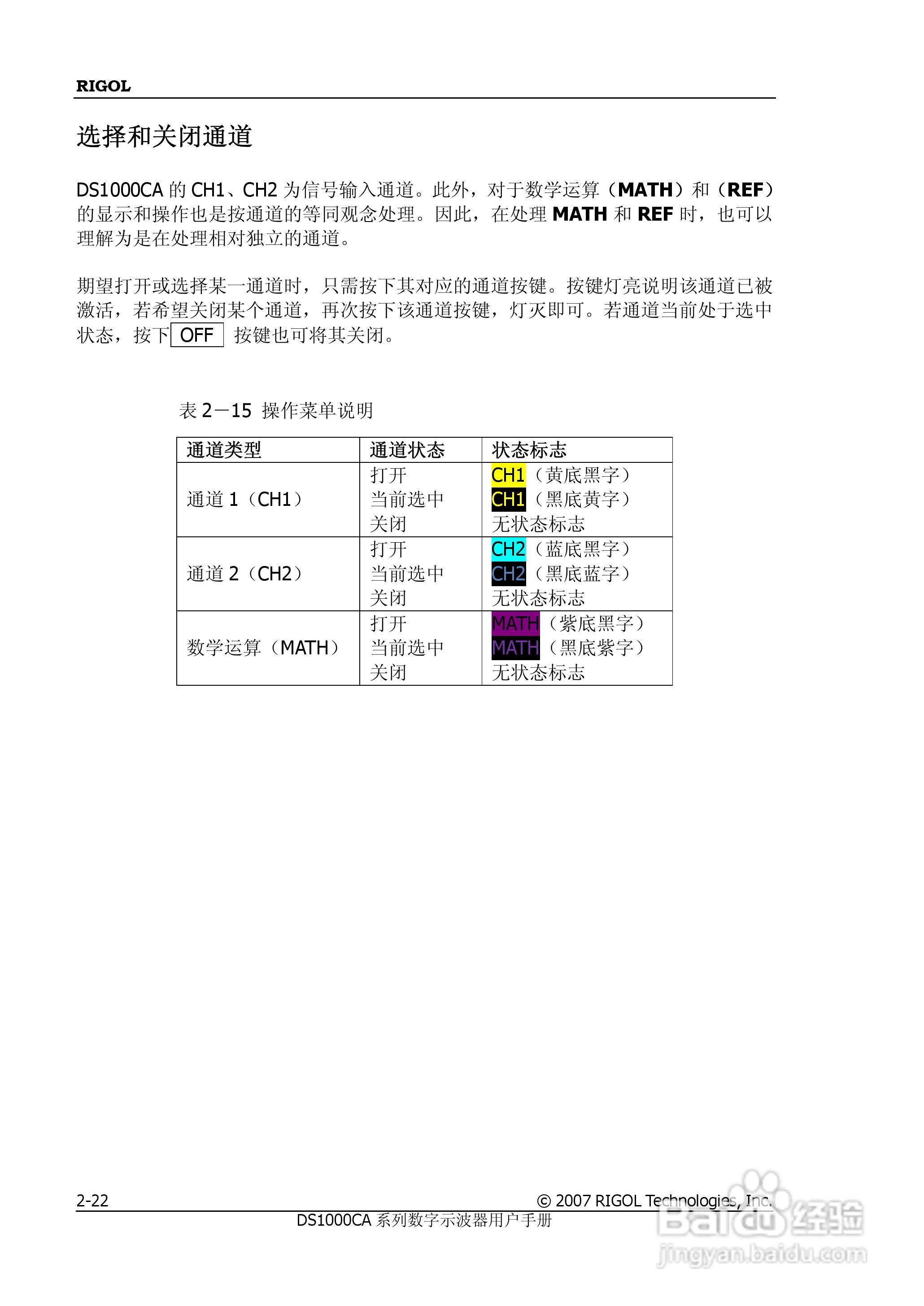 普源DS1000A系列数字示波器说明书:[5]