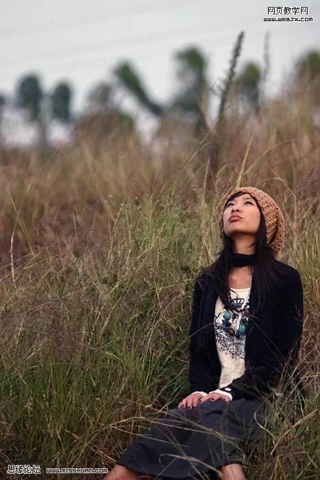 PS教程:非常喜欢的日系淡雅风格美女照片1