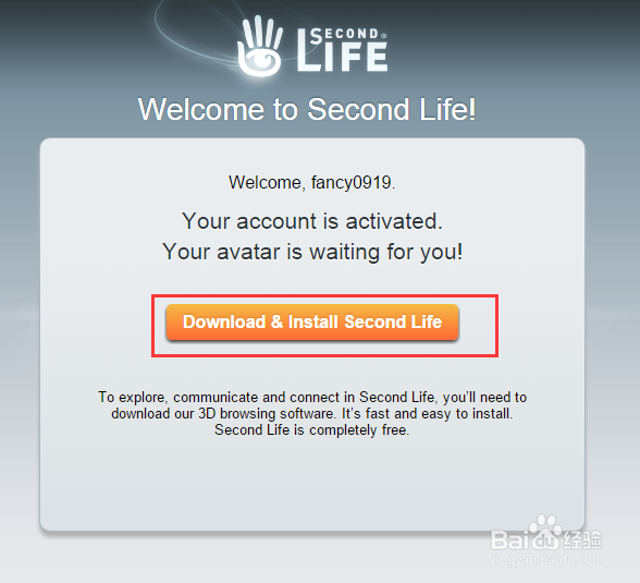 怎样注册secondlife第二人生的号