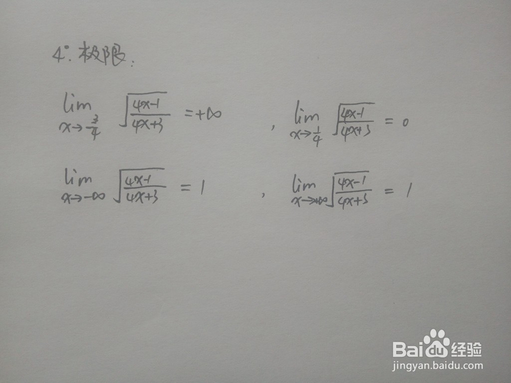 函数y=√[(4x-1)/(4x+3)]的图像