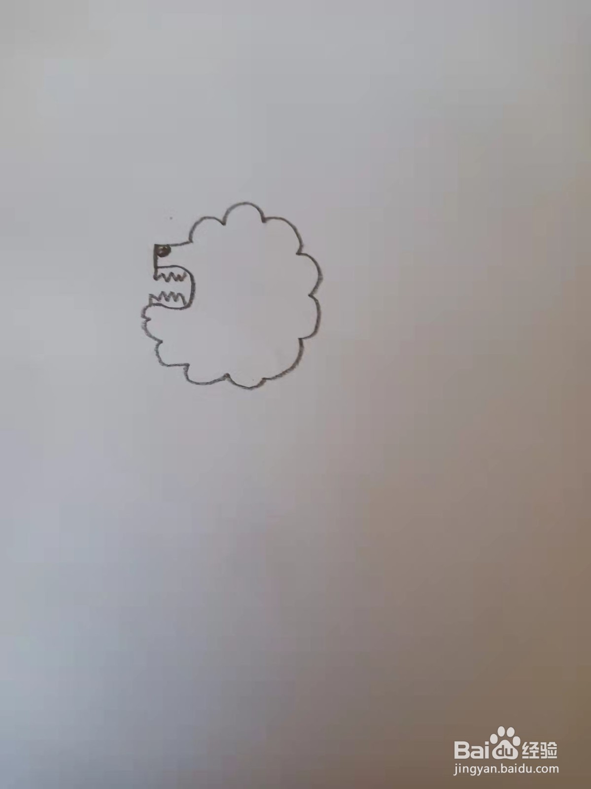 用数字5画狮子