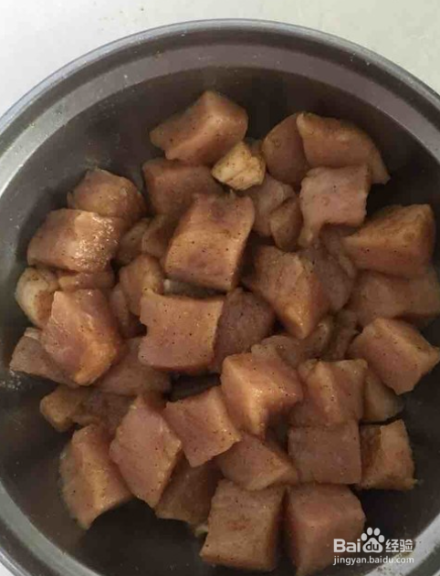 美味的炸牙签肉