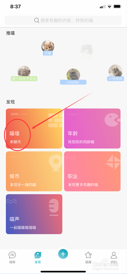 随猫树洞怎么设置个性签名和标签