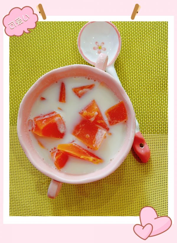 养颜牛奶木瓜羹