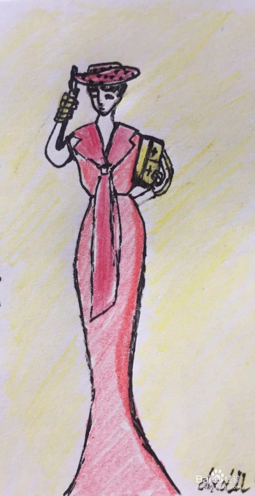 《时装模特》彩铅插画教程