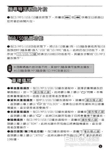 旺德电通PRC-CU05手提CD/MP3/USB音响说明书