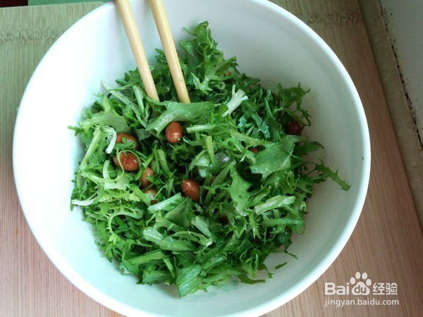 怎样做好吃简单的苔菜花生仁