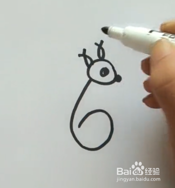 教你怎样用06简笔画松鼠