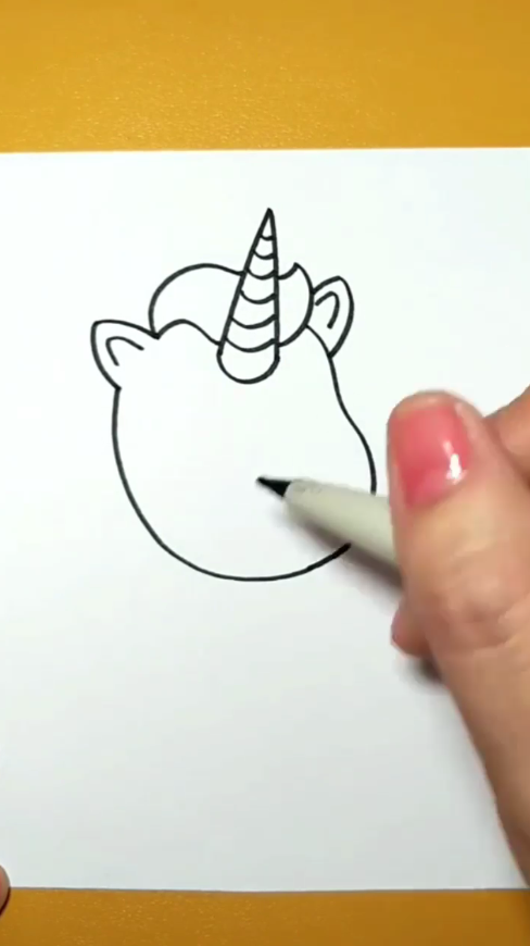 简笔画独角兽怎么画