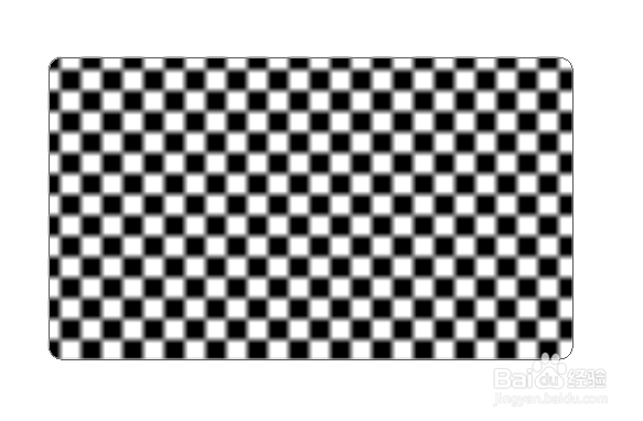 PS通过“描边”样式在形状内填充黑白相间方格