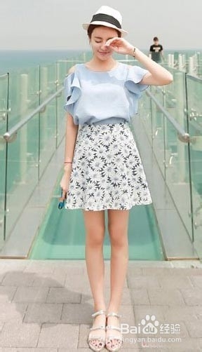 夏日荷叶袖衣服清凉搭配 带来小清新田园风