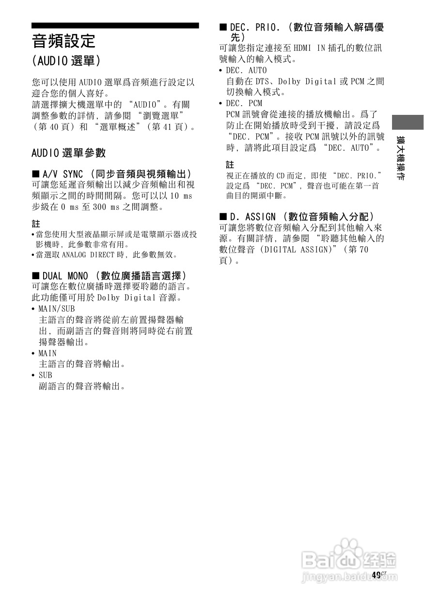 SONY STR-DG820功放使用说明书:[3]