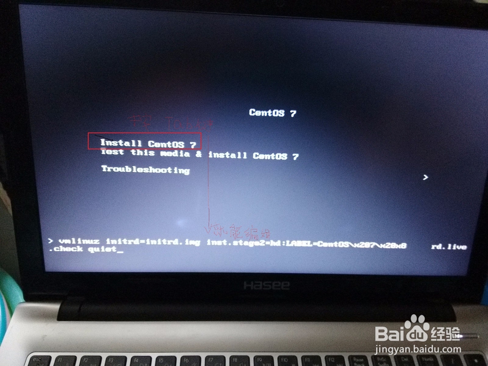 在win7下U盘装centos