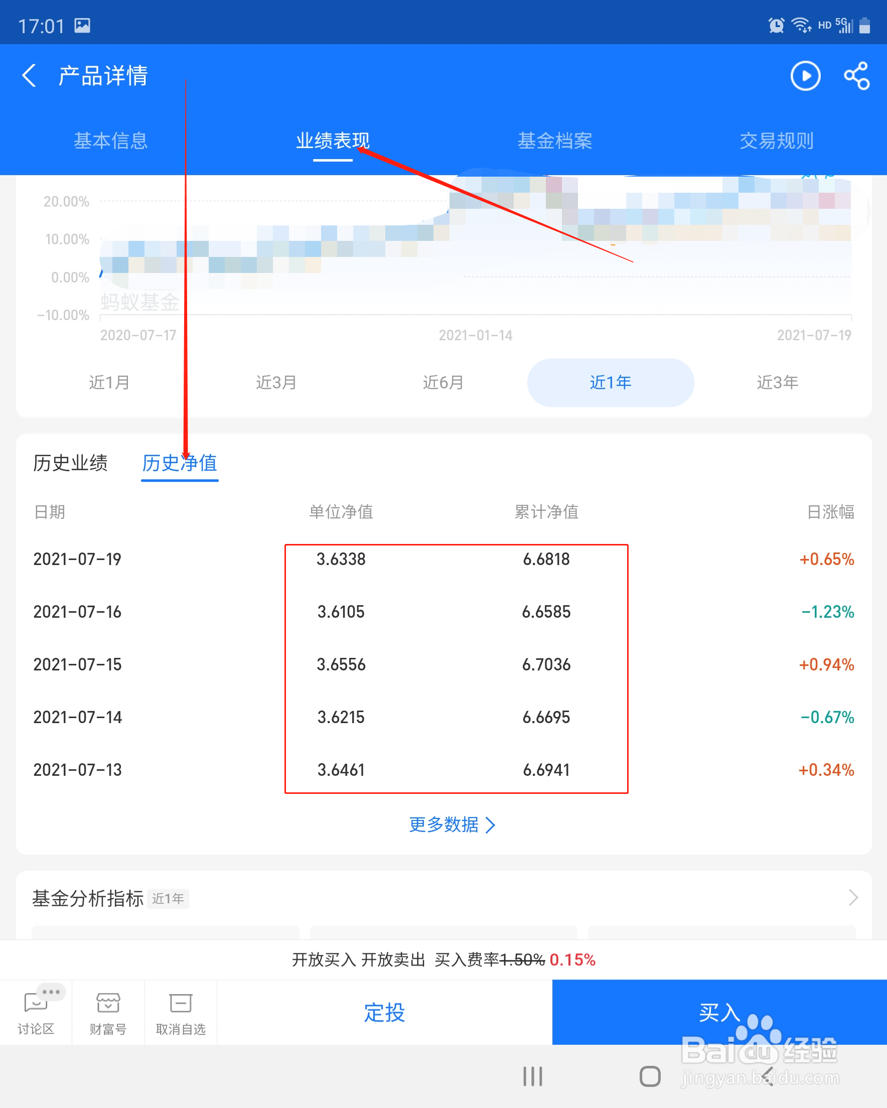 支付宝基金怎么查看历史净值?