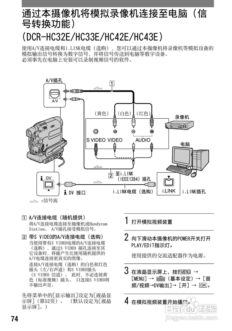 索尼DCR-HC42E数码摄像机使用说明书:[8]