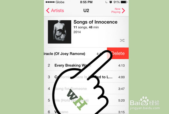 如何快速删除iPhone上的音乐