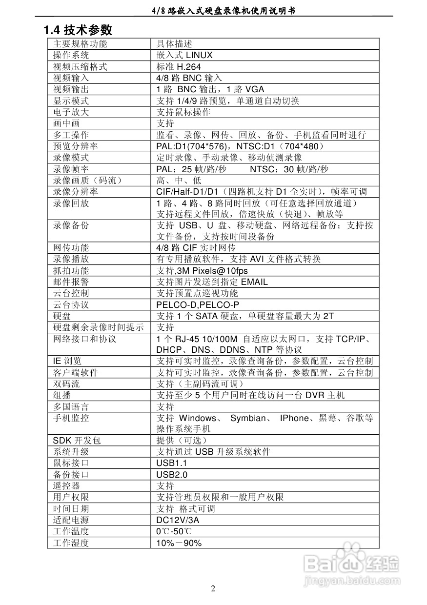 7004AD 4/8路嵌入式数字硬盘录像机使用说明书:[1]