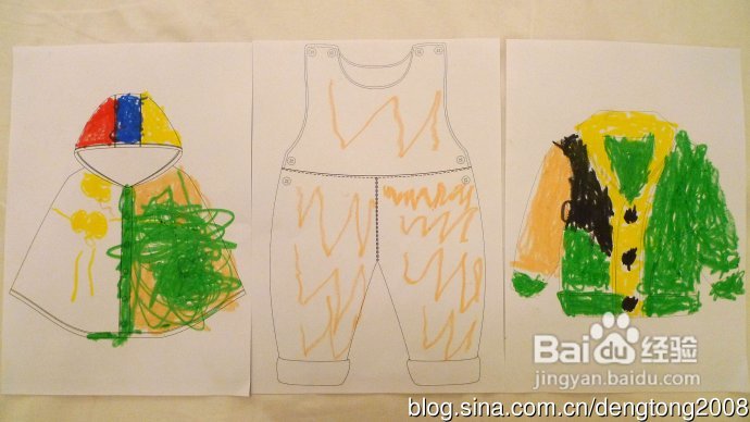 三岁小妞涂鸦童装作品