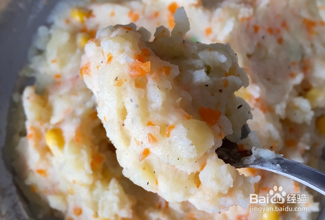 张灯结彩土豆泥蒸虾的做法