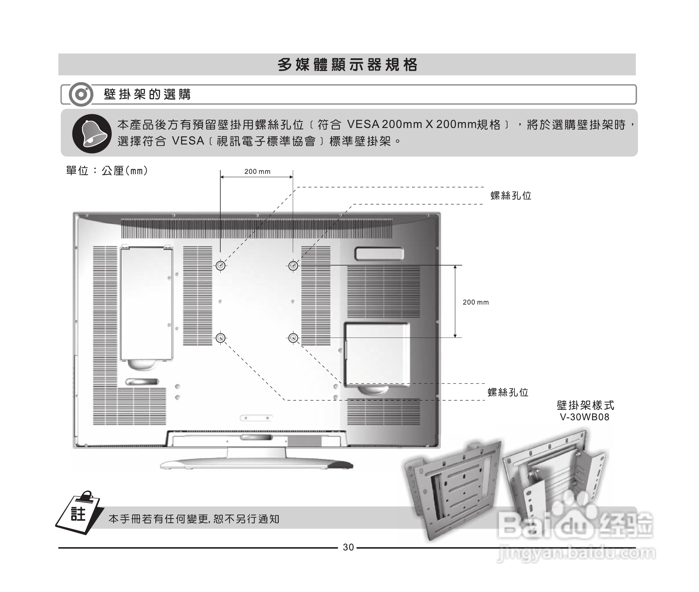 声宝LM-42P256型多媒体液晶显示器说明书:[4]