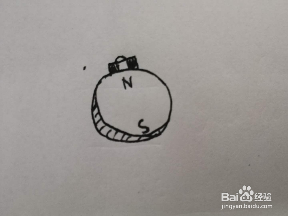 简笔画特制的指南针