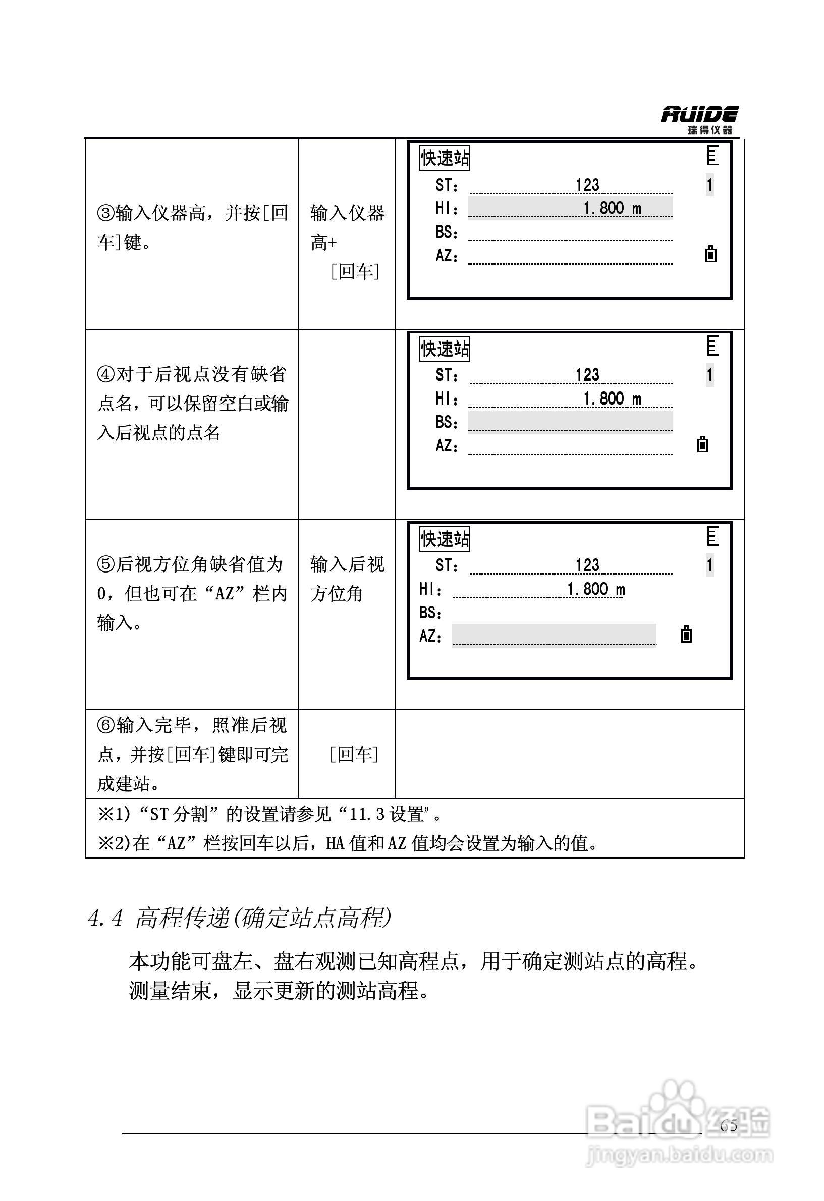 瑞得RTS-862/5R全站仪说明书:[7]