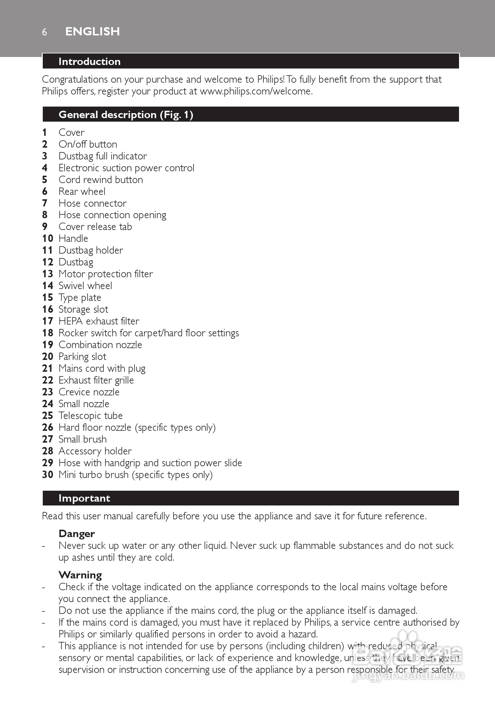 飞利浦 FC8130吸尘器使用说明书:[1]