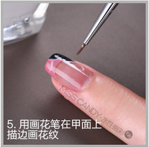 美甲教程，怎么用甲油涂美甲花式~公主的裙摆