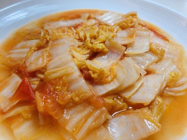 西红柿炒娃娃菜