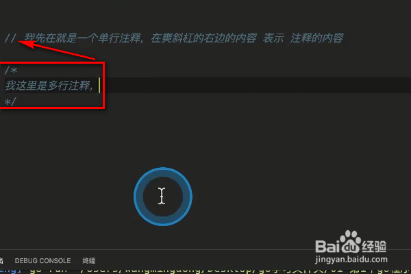 如何给go语言进行注释