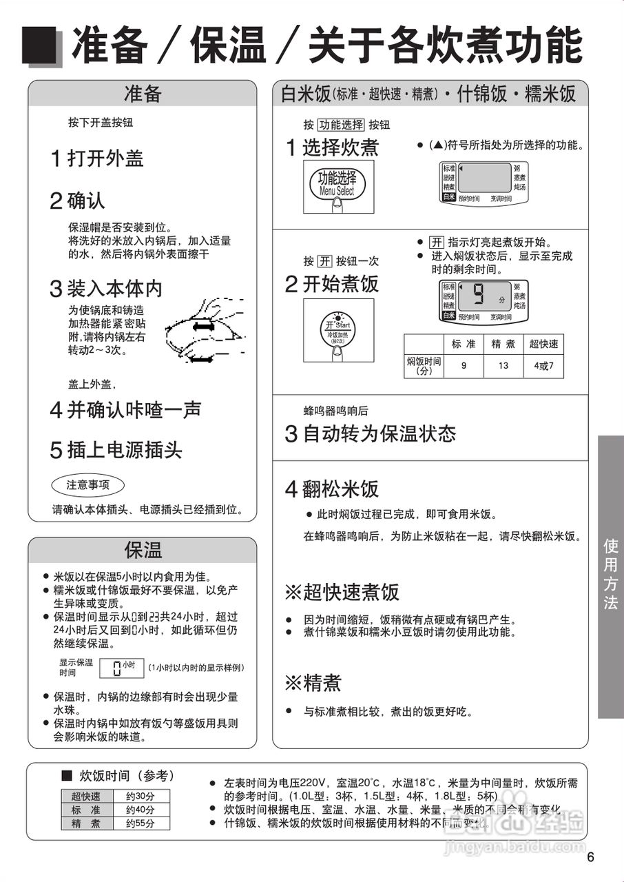 何大厨电饭煲说明书图片