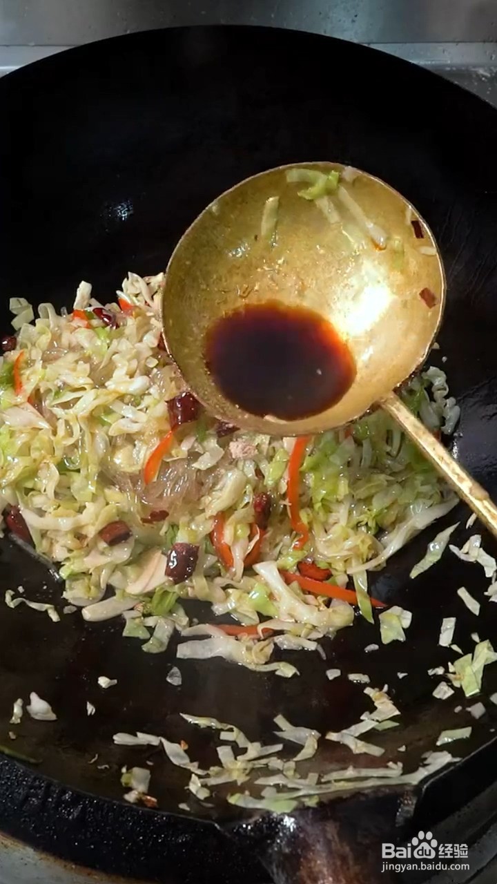 如何炒包菜粉条