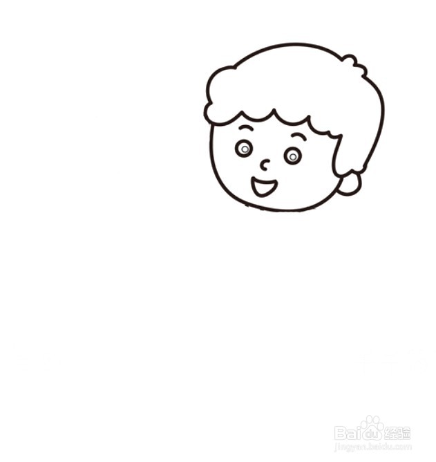 两个小朋友简笔画