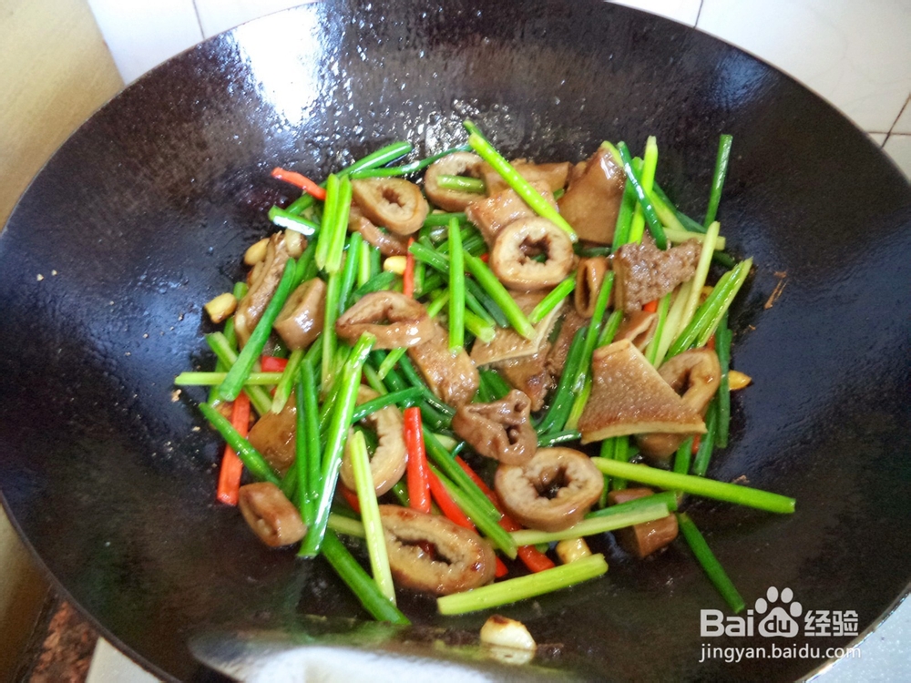 韭苔牛杂怎么做