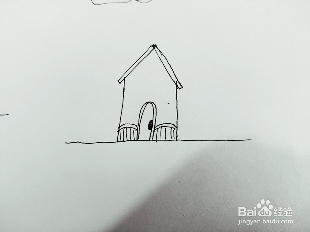 一座卡通小房子简笔画怎么画呢