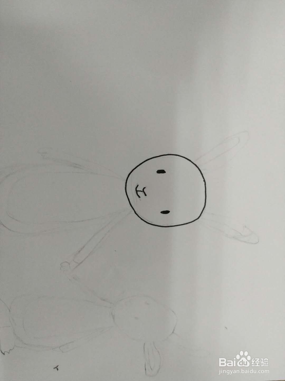 两只小兔子简笔画的画法-怎么画小兔子手拉手