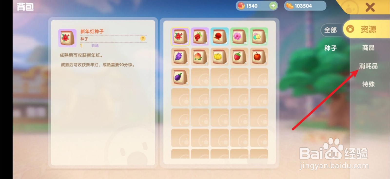 摩尔庄园特产种子礼包怎么使用