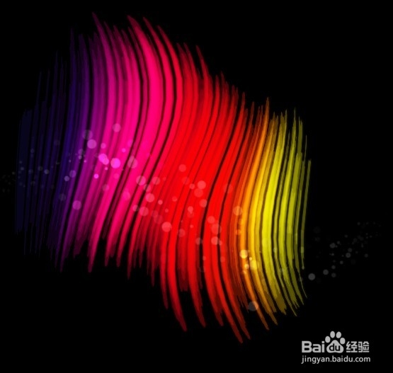 PHOTOSHOP PS打造炫彩斑点拉丝光线特效