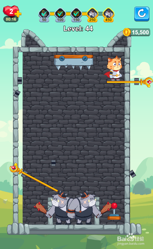 The Rise of Cat Hero的Level 44怎样通关