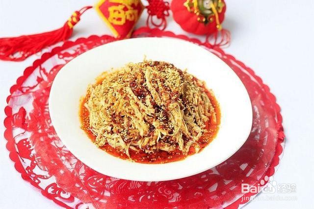 好吃的蒜蓉鸡丝