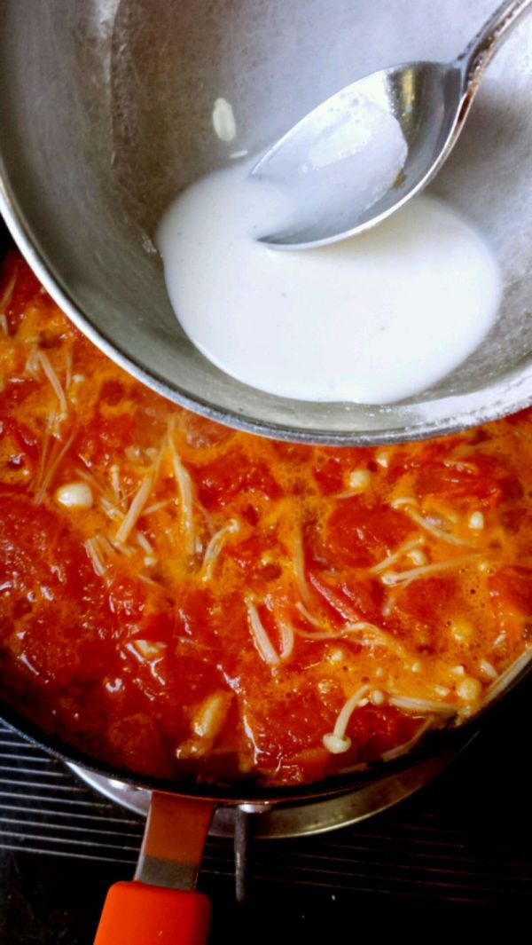 番茄金针菇蛋汤