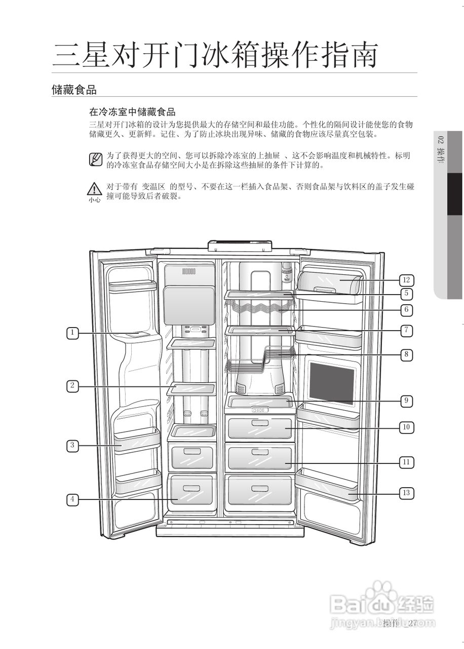 三星RSH1STSW电冰箱使用说明书:[3]