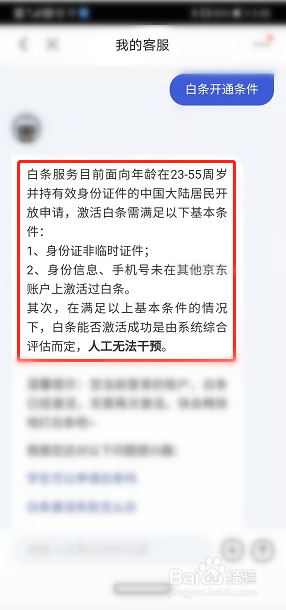 怎么查看京东白条开通条件