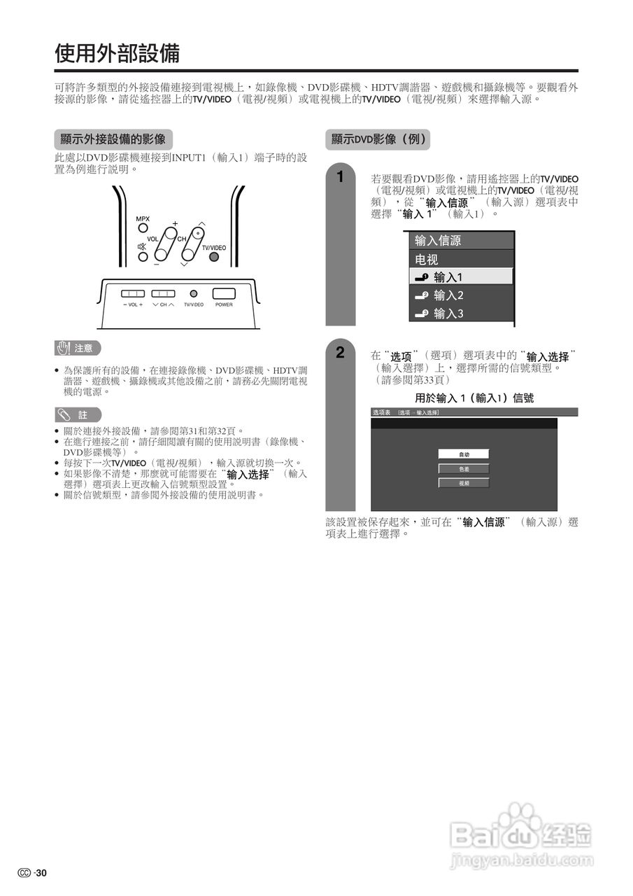 声宝LC-26GA5H型液晶电视机说明书:[4]