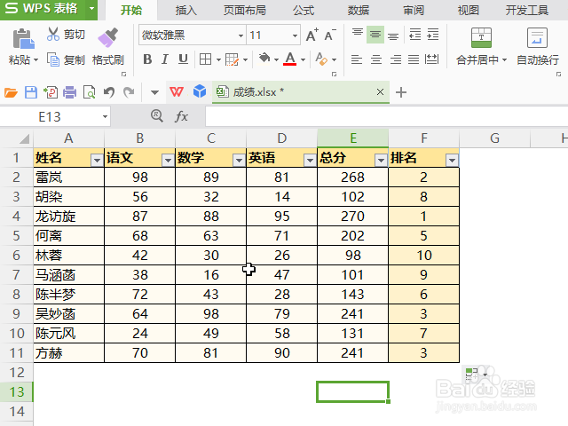 excel排名怎么弄