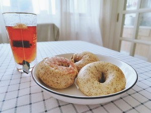 伯爵红茶乳酪贝果的的做法