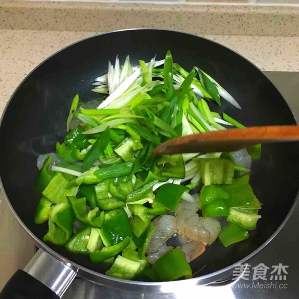 青椒大葱虾仁