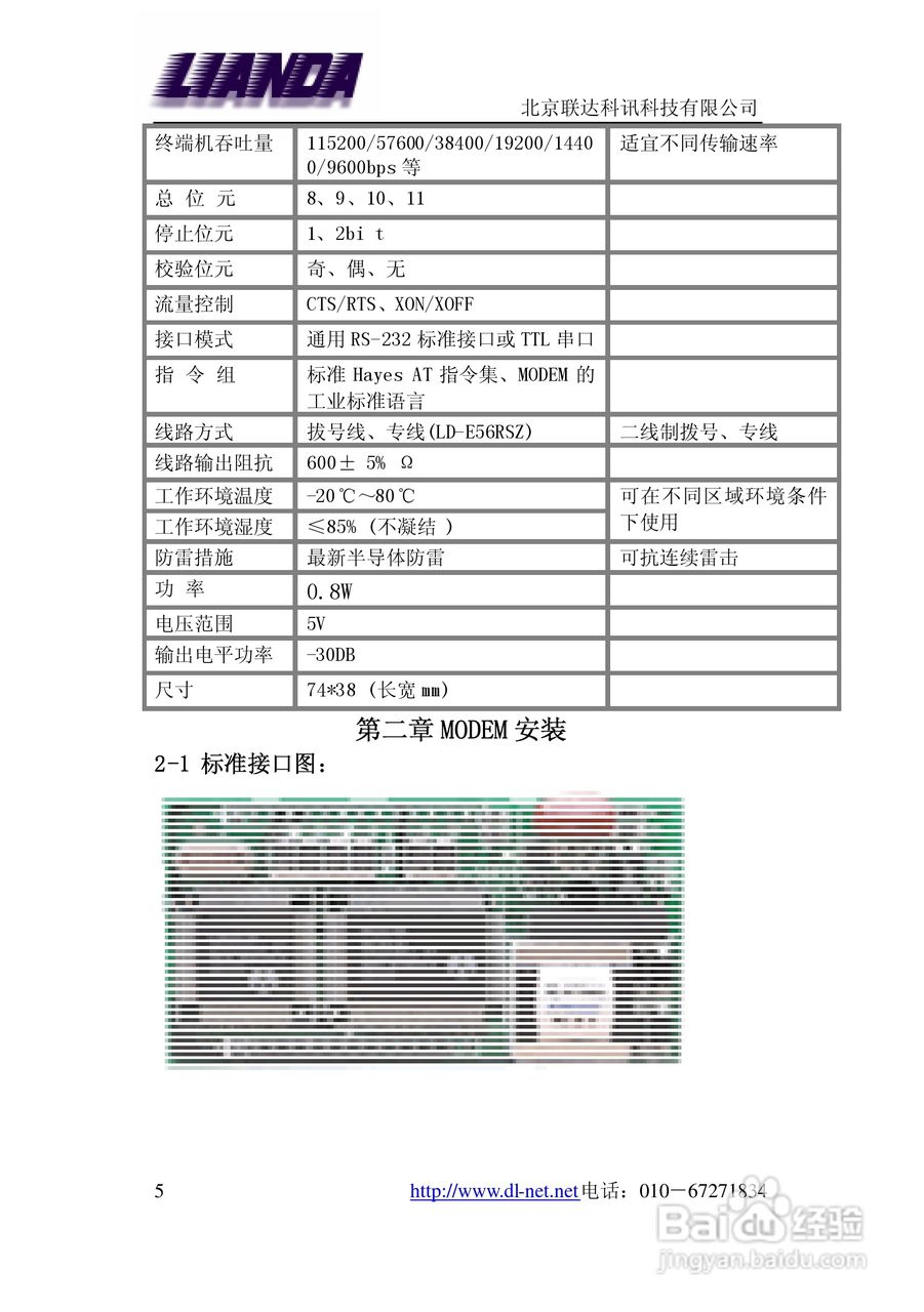 LD-E56RST嵌入式TTL专线Modem说明书:[1]